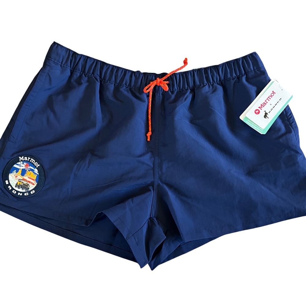 $60 Marmot X Bronco Women's Juniper Navy Performance UPF 50 Shorts Med 0319-21